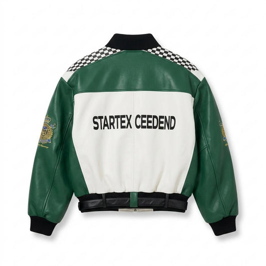 Nobleman Code - Momas | Zweifarbig Weit Lederjacke Unisex
