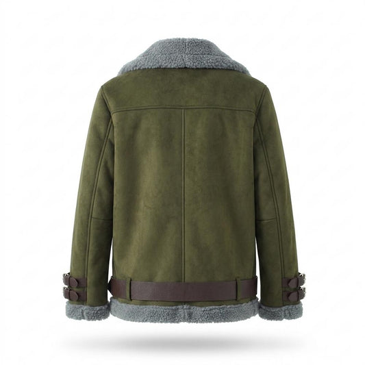 Gentleman Code - Dulom | Gefüttert Asymmetrisch Wildleder-Jacke Damen