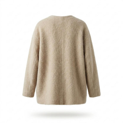 Gentleman Code - Tofek | Kragenlos Strukturiert Cardigan Damen