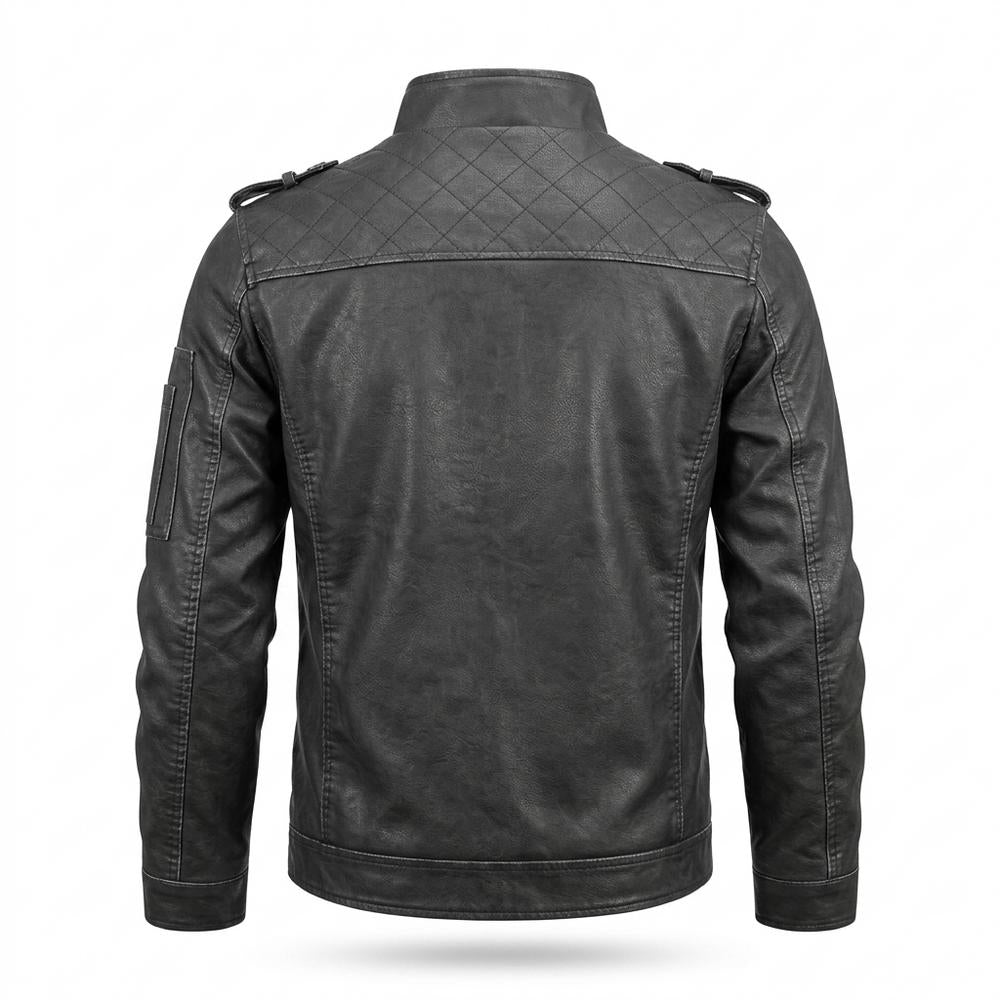 Gentleman Code - Mulin | Gesteppt Tailliert Lederjacke Herren