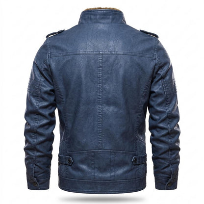 Gentleman Code - Cehim | Gefüttert Gesteppt Lederjacke Herren