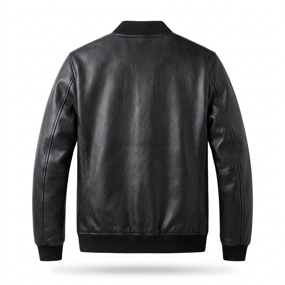 Gentleman Code - Libum | Gefüttert Genarbt Lederjacke Herren
