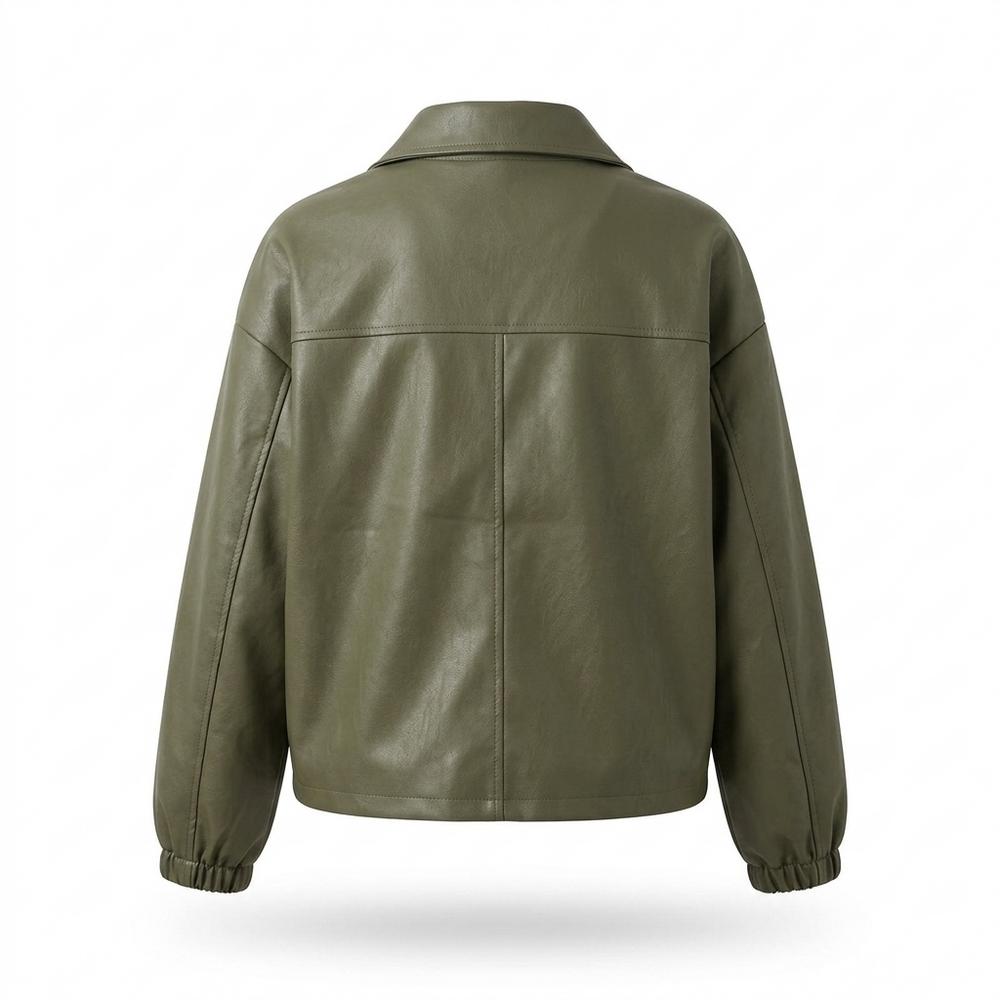 Nobleman Code - Nihil | Kurze Kastige Lederjacke Damen