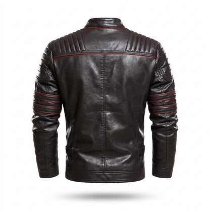 Gentleman Code - Viron | Gesteppt Tailliert Lederjacke Herren