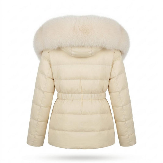 Nobleman Code - Nerok | Pelzbesetzt Gesteppt Jacke Damen
