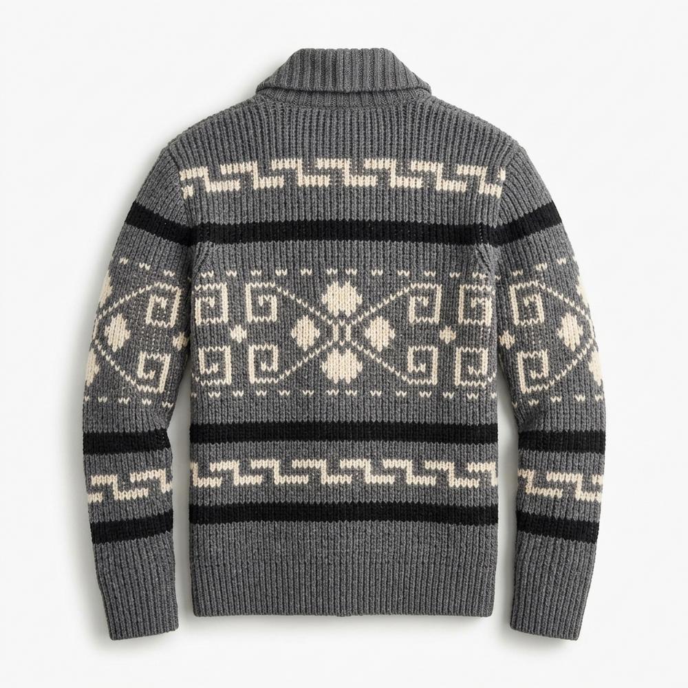 Gentleman Code - Dogem | Gemustert Gestrickt Strickjacke Herren