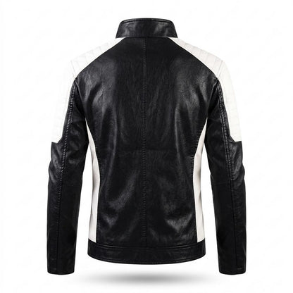 Gentleman Code - Sepat | Gefüttert Zweifarbig Lederjacke Herren