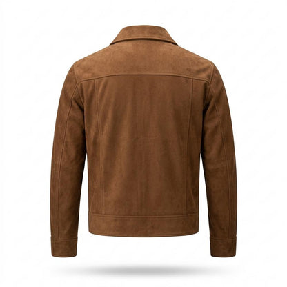 Gentleman Code - Lakam | Taillenlange Veloursartige Wildleder-Jacke Herren