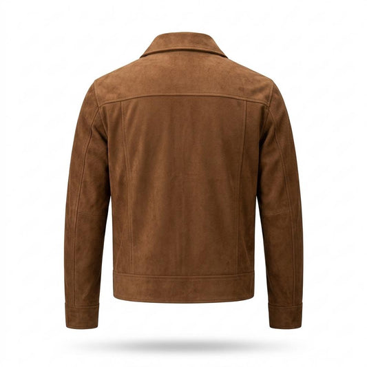 Gentleman Code - Lakam | Taillenlange Veloursartige Wildleder-Jacke Herren
