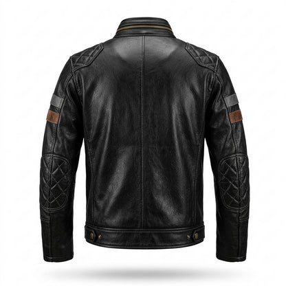 Gentleman Code - Kosil | Gesteppte Genarbte Lederjacke Herren