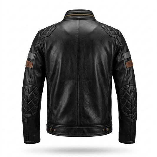 Nobleman Code - Kosil | Gesteppte Genarbte Lederjacke Herren