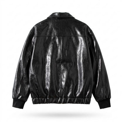 Gentleman Code - Eubol | Glänzend Funktional Lederjacke Unisex