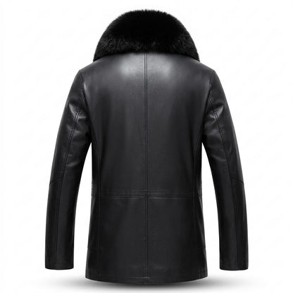Gentleman Code - Eeror | Gefütterte Fellbesetzte Lederjacke Herren