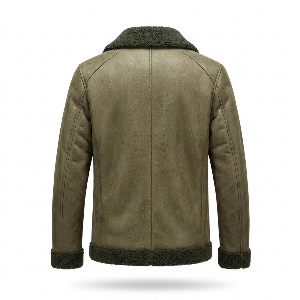 Gentleman Code - Aivon | Gefüttert Geknöpft Wildleder-Jacke Herren