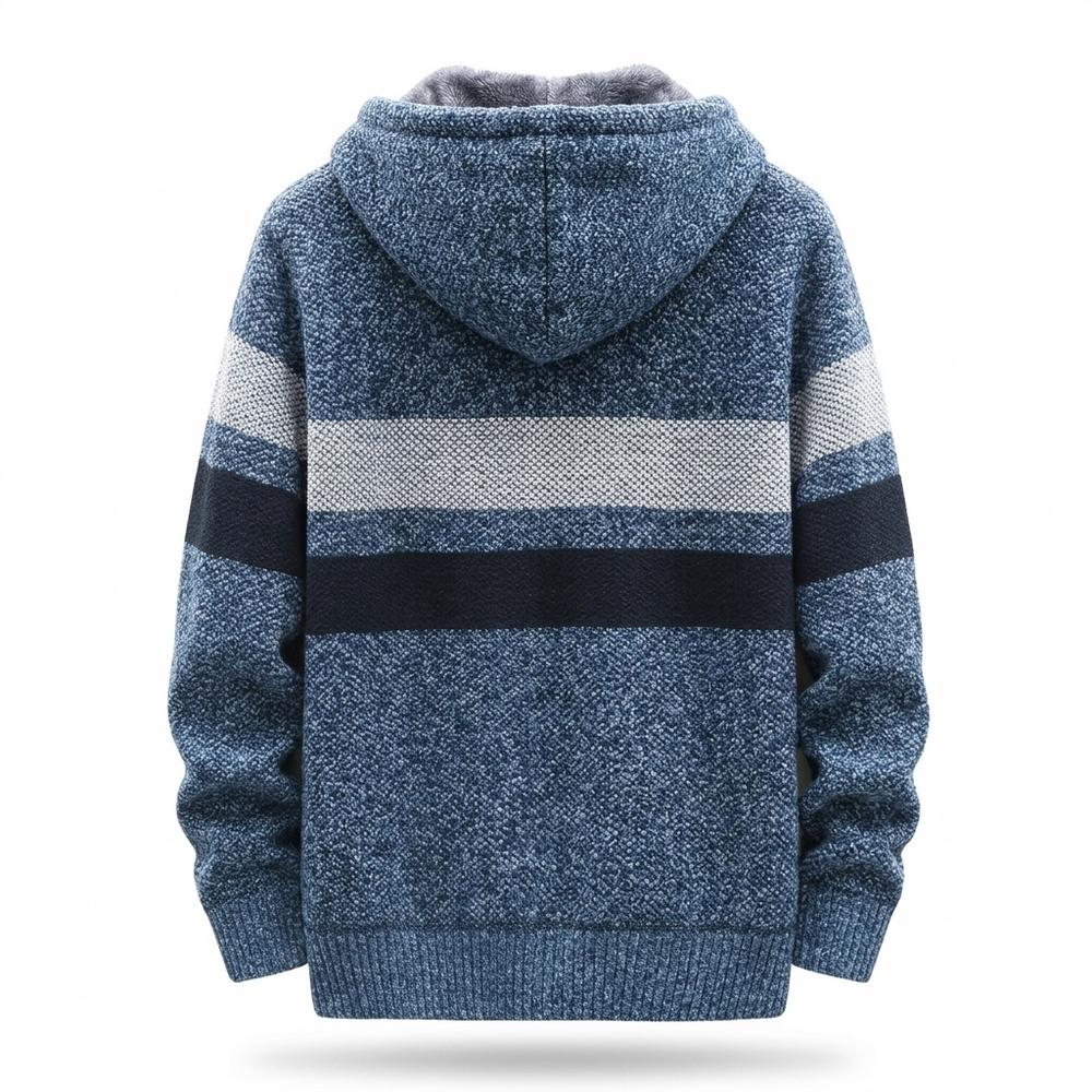 Gentleman Code - Cukiv | Gefüttert Gestreift Strickjacke Herren