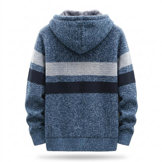 Gentleman Code - Cukiv | Gefüttert Gestreift Strickjacke Herren