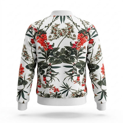 Gentleman Code - Yures | Geblümt Reißverschluss Jacke Damen