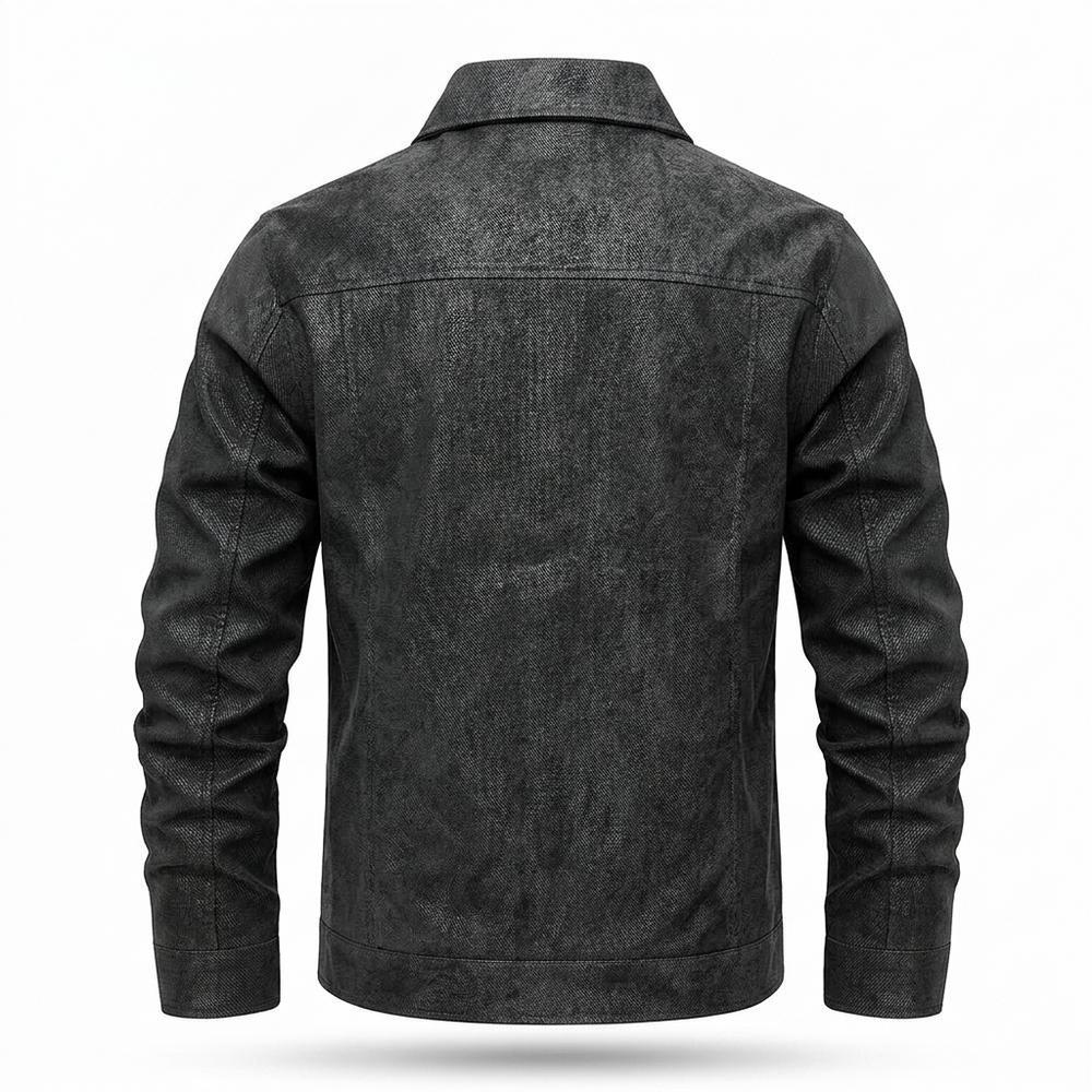 Nobleman Code - Koler | Strukturiert Geknöpft Lederjacke Herren