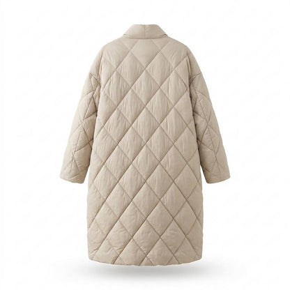 Nobleman Code - Verak | Gesteppt Lang Mantel Damen