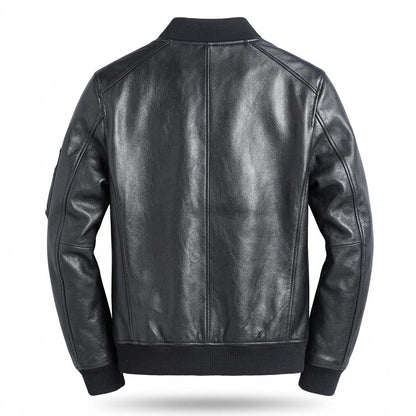 Gentleman Code - Risol | Gesteppt Gefüttert Lederjacke Herren