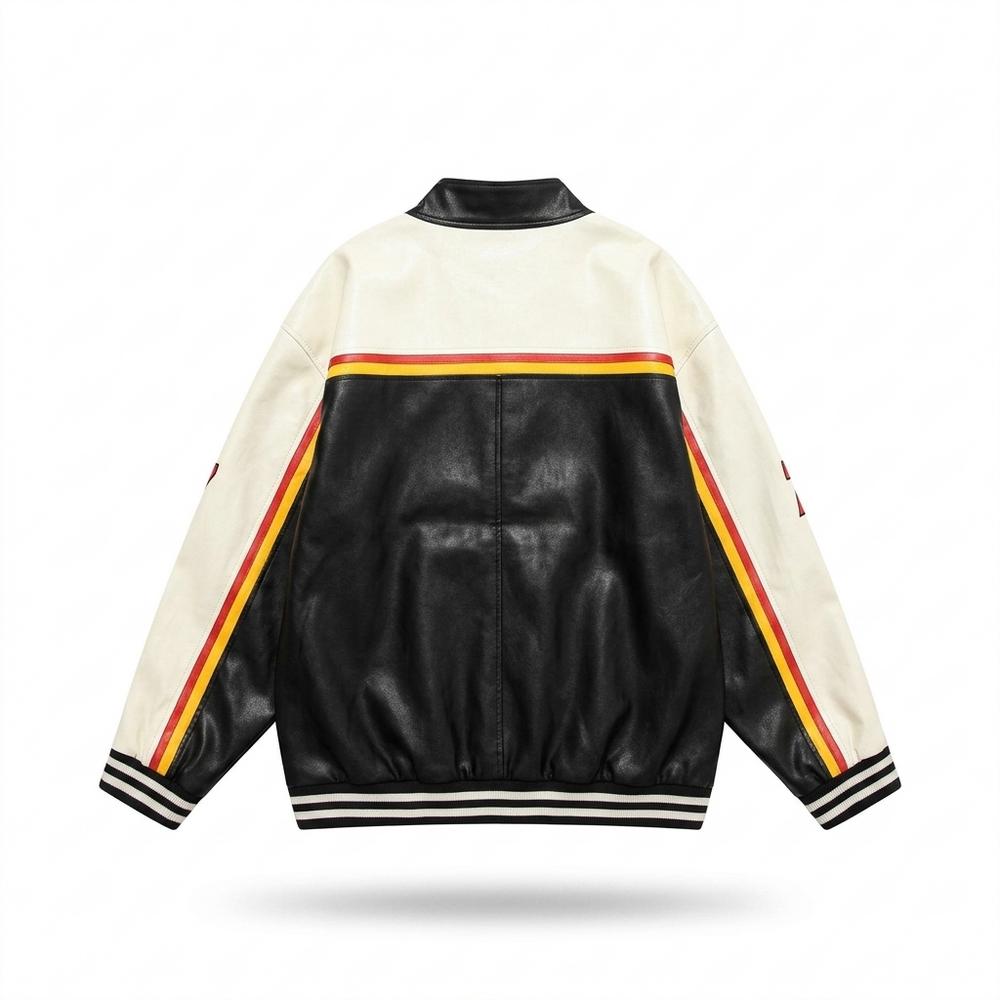 Gentleman Code - Rarus | Mehrfarbige Gefütterte Lederjacke Unisex