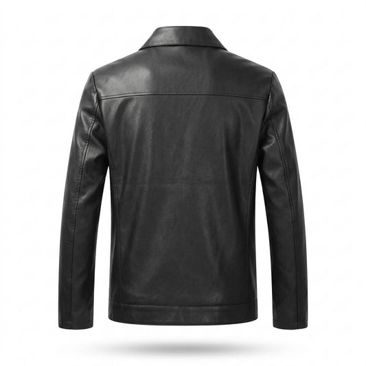 Nobleman Code - Vuvot | Glatte Gefütterte Lederjacke Herren
