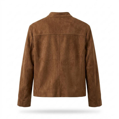 Nobleman Code - Ruwad | Veloursartig Reißverschluss Wildleder-Jacke Damen