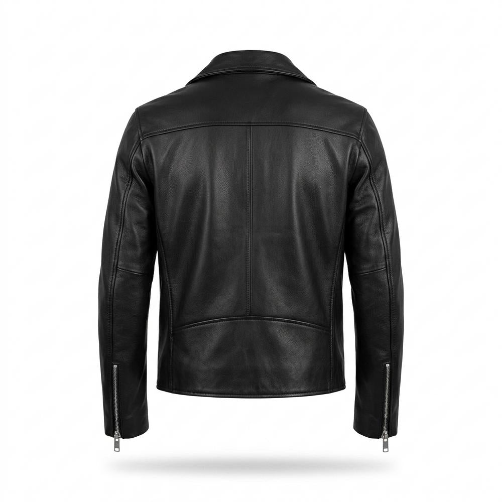 Gentleman Code - Yefan | Asymmetrische Taillierte Lederjacke Herren