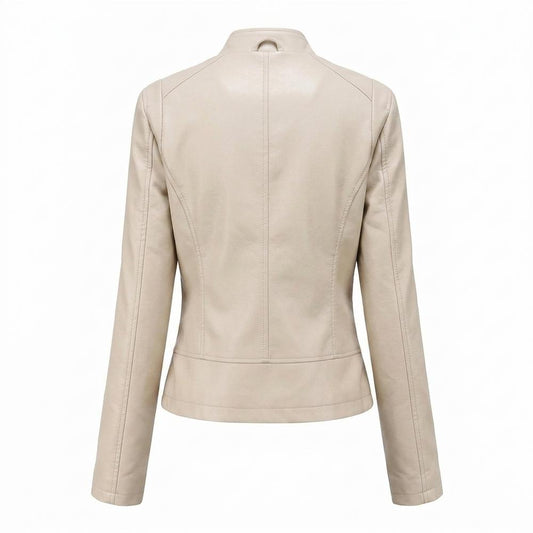 Gentleman Code - Dugem | Nietenbesetzt Asymmetrisch Lederjacke Damen