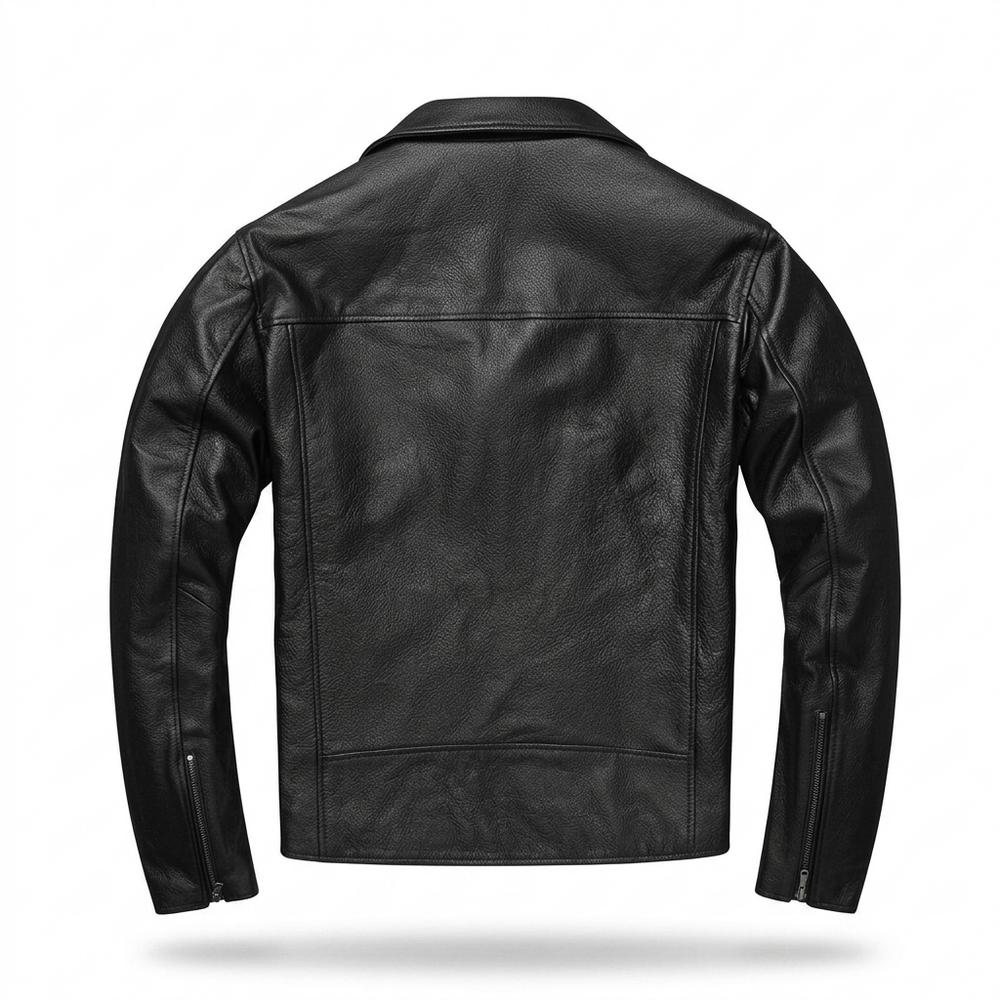 Gentleman Code - Delas | Asymmetrisch Gefüttert Lederjacke Herren