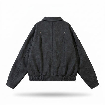 Gentleman Code - Dalan | Velourartig Hochschließend Wildleder-Jacke Unisex