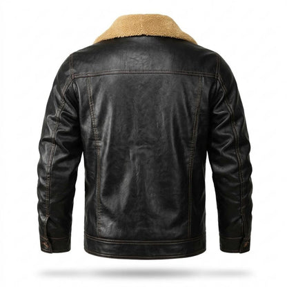Gentleman Code - Yumuk | Gefüttert Geknöpft Lederjacke Herren