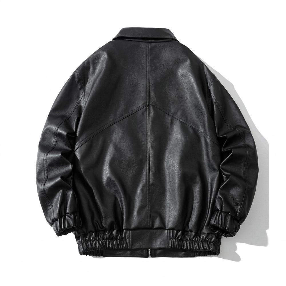 Gentleman Code - Vaner | Locker Geschnittene Matte Lederjacke Unisex