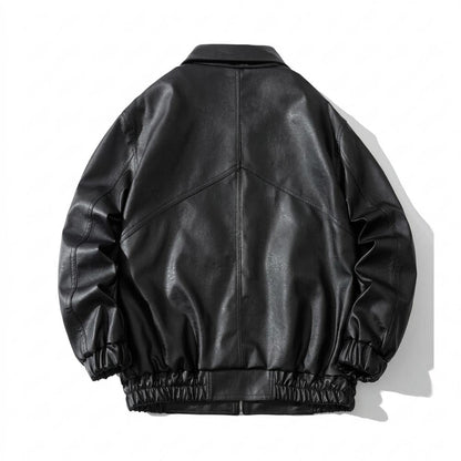 Gentleman Code - Vaner | Locker Geschnittene Matte Lederjacke Unisex