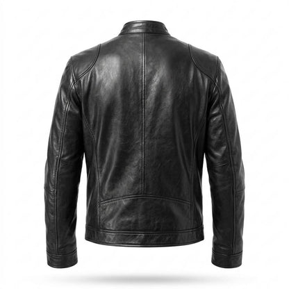 Gentleman Code - Sozus | Tailliert Gesteppt Lederjacke Herren