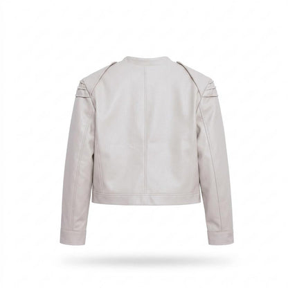 Gentleman Code - Vilal | Glatt Tailliert Lederjacke Damen