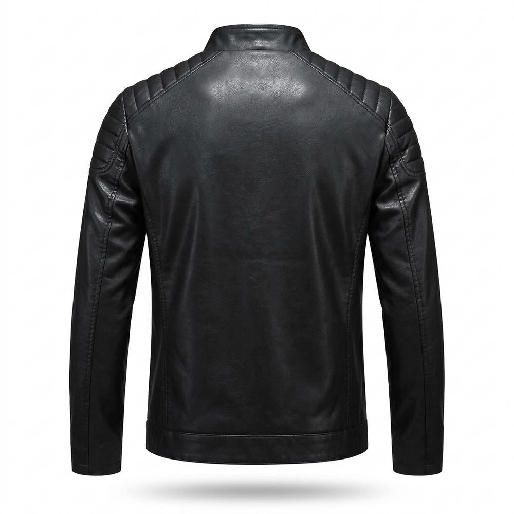 Gentleman Code - Kidik | Gesteppt Tailliert Lederjacke Herren