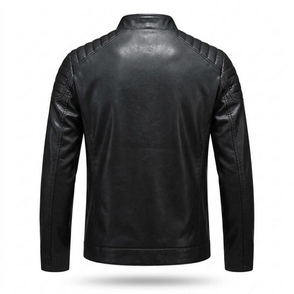 Gentleman Code - Kidik | Gesteppt Tailliert Lederjacke Herren