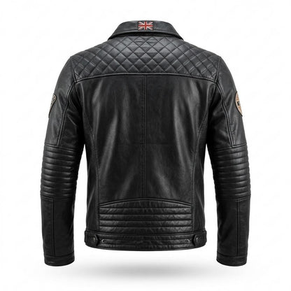 Gentleman Code - Mafil | Gesteppt Tailliert Lederjacke Herren