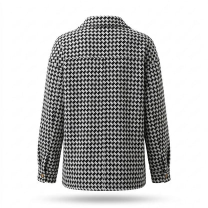 Gentleman Code - Cogem | Gemusterte Geknöpfte Jacke Damen