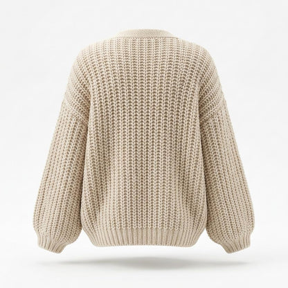 Nobleman Code - Yotot | Grob Gestrickte Strickjacke Damen