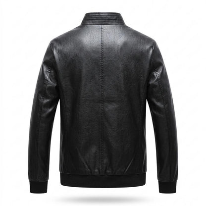 Gentleman Code - Zosul | Reißverschluss Stehkragen Lederjacke Herren