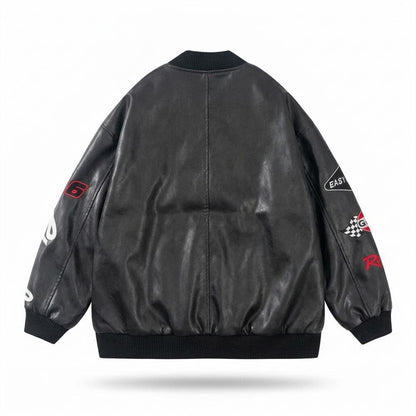 Gentleman Code - Rizul | Bestickt Blousonartig Lederjacke Unisex
