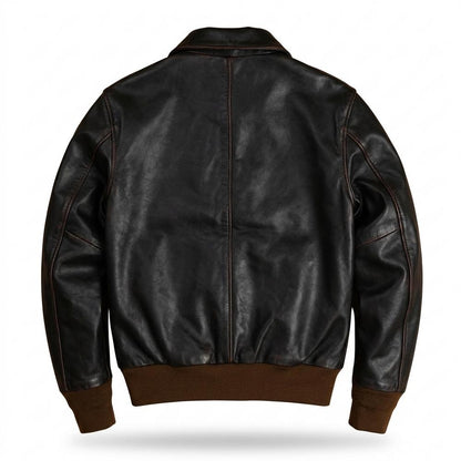 Gentleman Code - Raken | Gefüttert Bestickt Lederjacke Herren