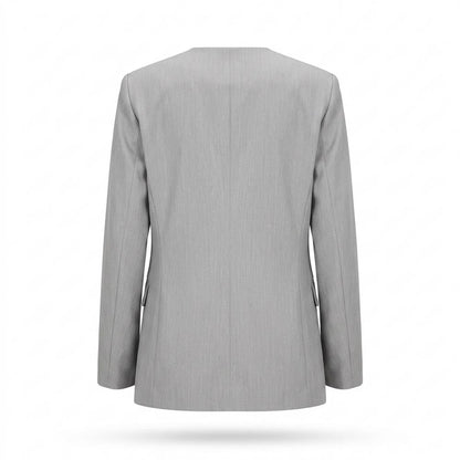 Gentleman Code - Keles | Kragenloser Plissierter Anzug Damen