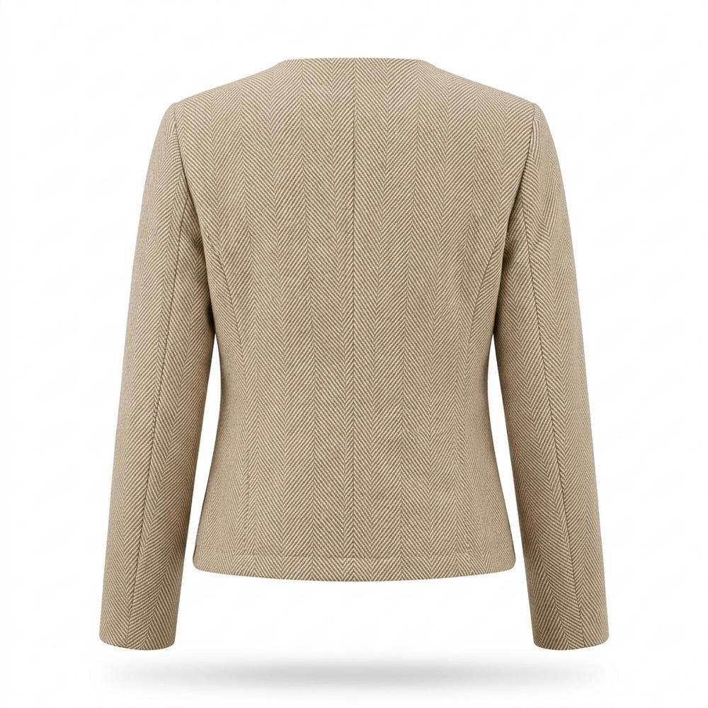 Gentleman Code - Rihus | Kragenlos Strukturiert Jacke Damen