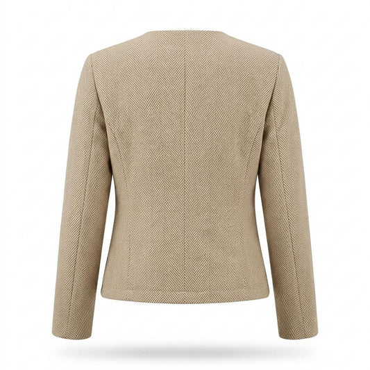 Nobleman Code - Rihus | Kragenlos Strukturiert Jacke Damen