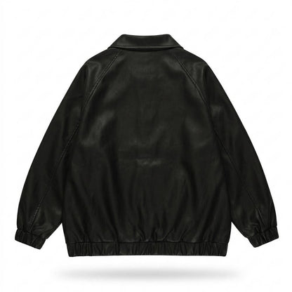 Gentleman Code - Aobir | Glatte Weite Lederjacke Unisex