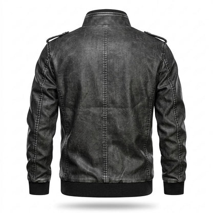 Gentleman Code - Zekat | Gefütterte Gewaschene Lederjacke Herren