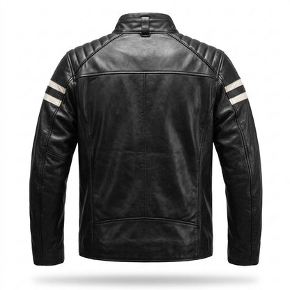 Gentleman Code - Yonet | Gesteppte Taillierte Lederjacke Herren